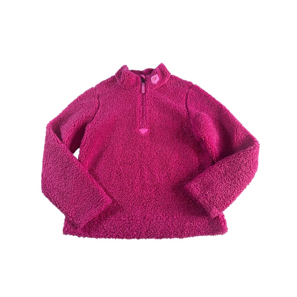 Obermeyer Superior Gear Fleece XL Hot Pink Sherpa Half Zip Ski Pullover 77018
